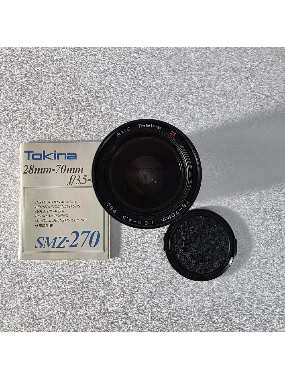 RMC Tokina 28-70mm f3.5-4.5 Canon FD Macro Lens W/Manual & Caps